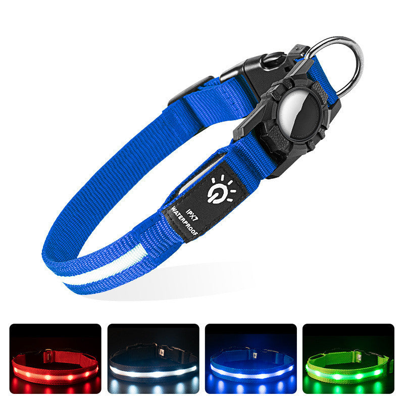 Collare Impermeabile con LED per Cani e Gatti – Nylon, Taglie S/M/L