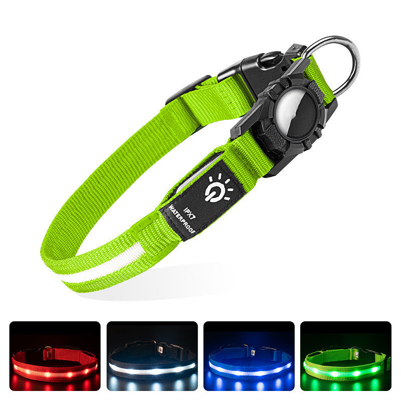 Collare Impermeabile con LED per Cani e Gatti – Nylon, Taglie S/M/L