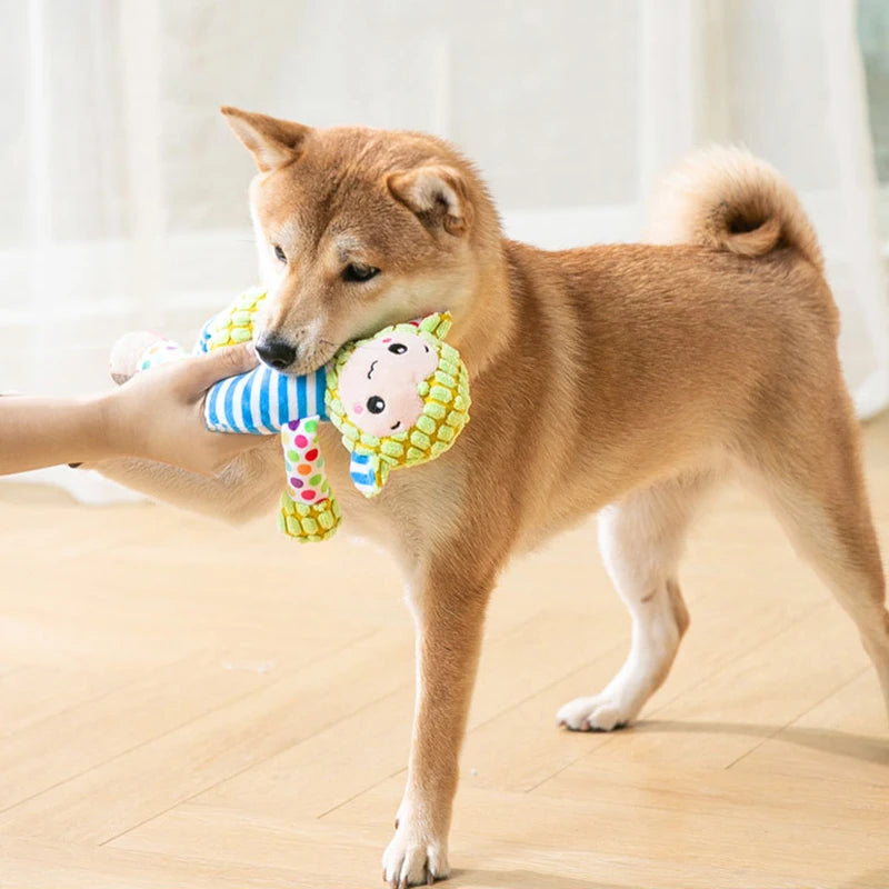 Giocattolo di Peluche per Cani e Gatti – Animali Simpatici Resistenti al Morso, Interattivo e Squeak