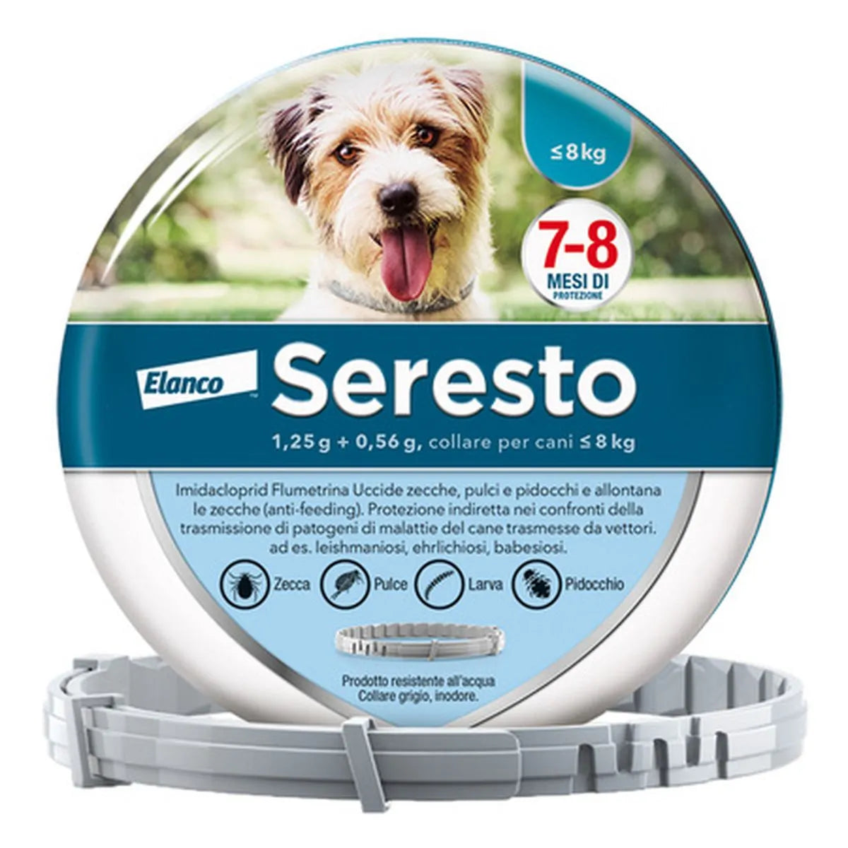 Seresto Collare Antipulci e Antizecche per Cani fino a 8kg